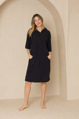 Black Terry Robe Dress