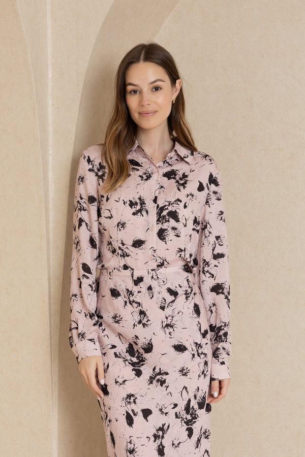 Pink Floral Blouse Set - sold separately