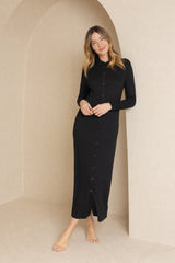 Black Cardi Maxi Dress