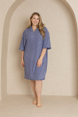 Blue Terry Robe Dress