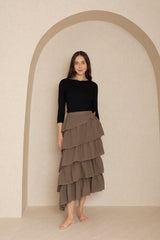 Sage Ruffled Skirt