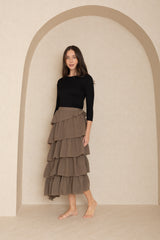 Sage Ruffled Skirt