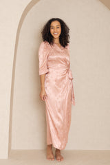 Mauve Smile Wrap Maxi