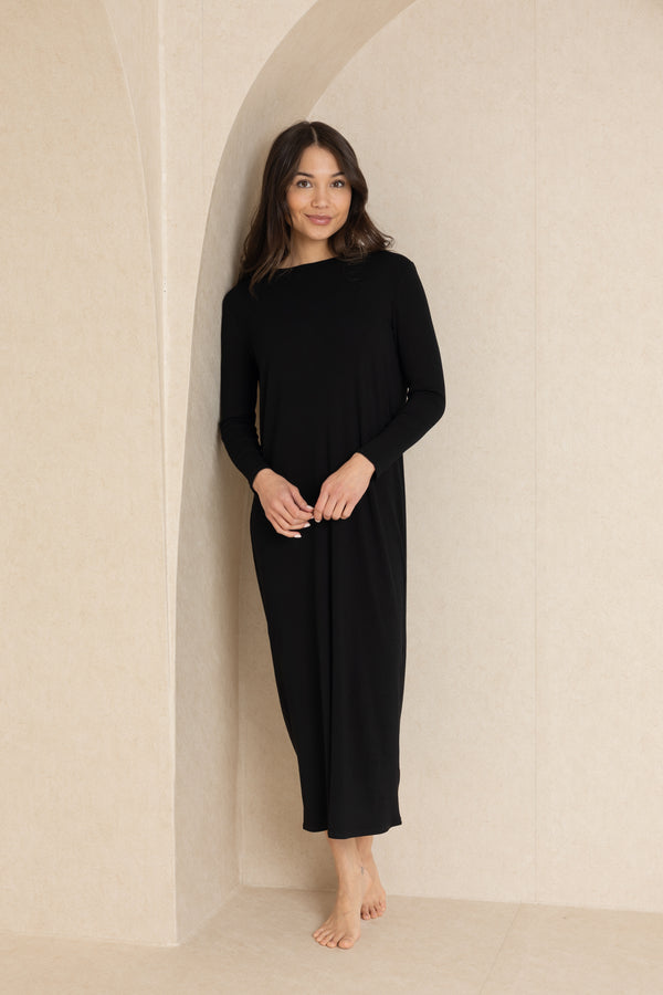 Black Basic Maxi