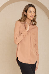 Mauve Pocket Blouse