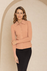 Mauve Basic Ribbed Shirt