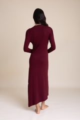 Wine Trapeze Dress