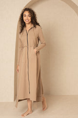 Tan Maxi Sweatshirt Dress