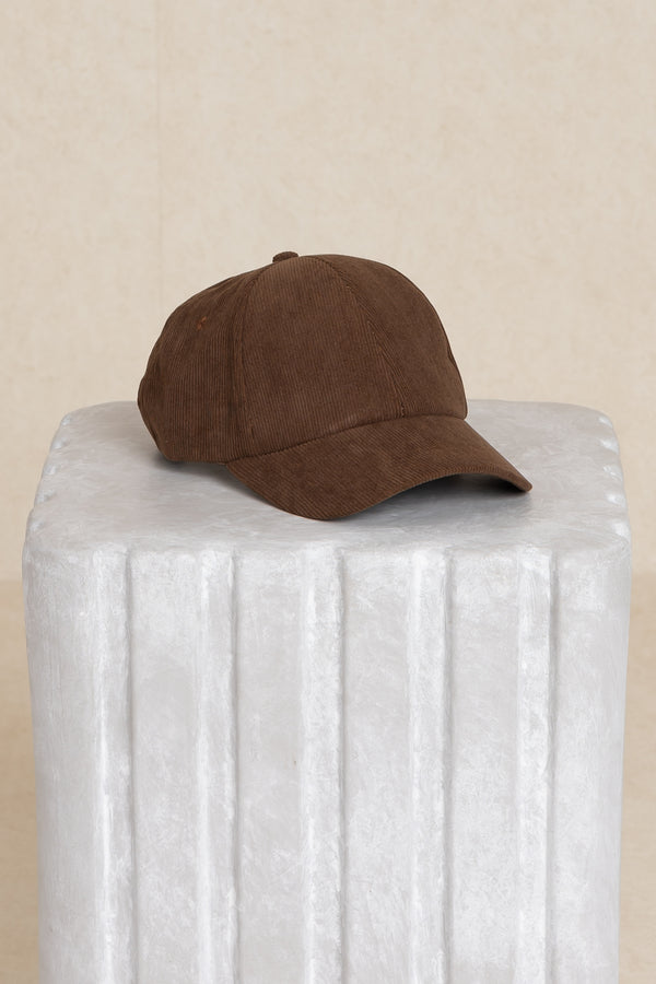 Brown Corduroy Cap