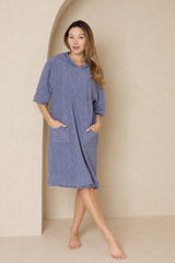 Blue Terry Robe Dress