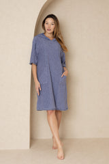 Blue Terry Robe Dress