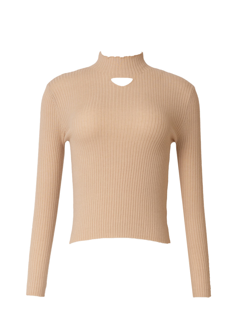 Beige Cutout Sweater