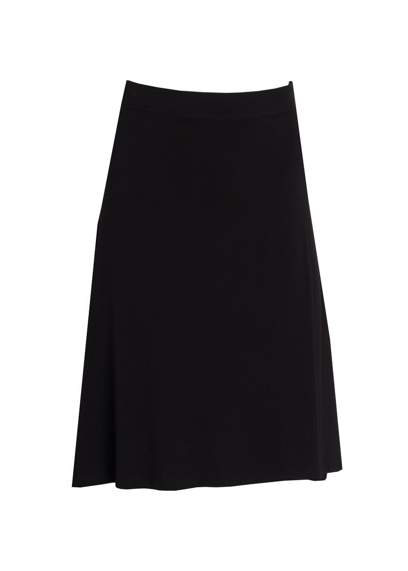 Black Basic Flare Skirt