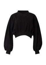 Black Cropped V Sweatshirt