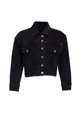 Black Denim Cropped Jacket