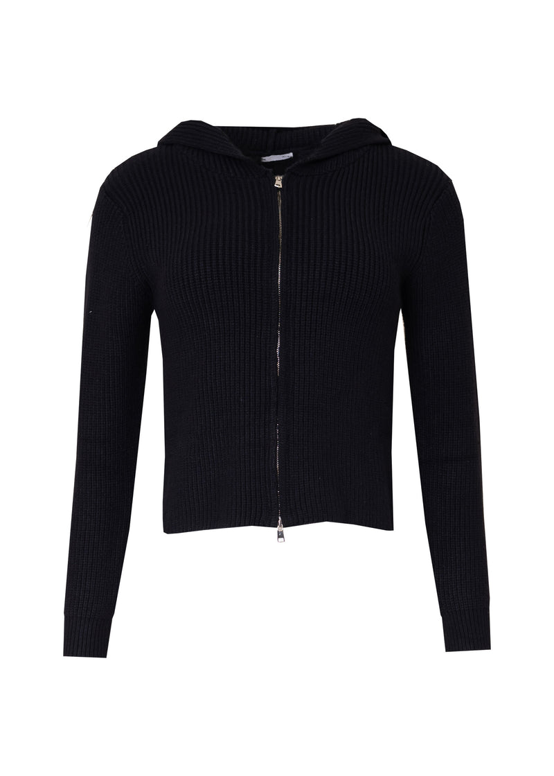 Black Double Zipper Sweater