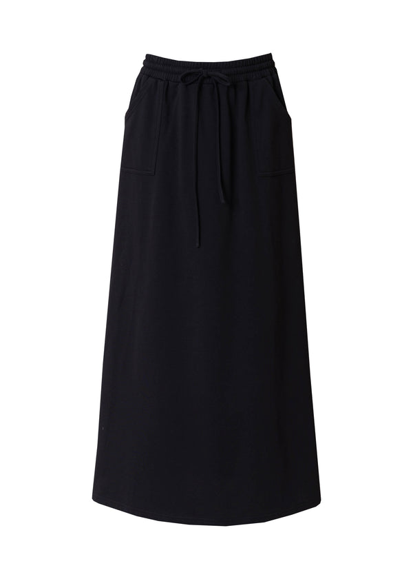 Black Drawstring Pocket Skirt