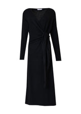 Black Knit Wrap Dress