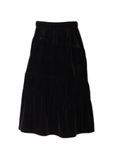 Black Layered Velvet Skirt