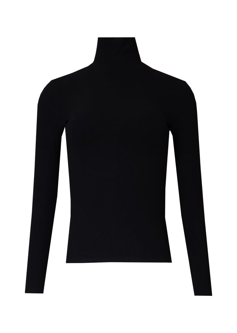 Black Ribbed Turtleneck