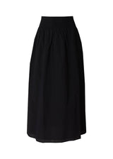 Black Smocked Maxi Skirt