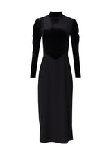 Black Two Tone Velour Maxi