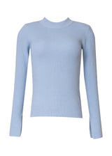 Blue Padded Shoulder Sweater