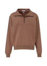 Brown Half Zip Sweatshirt