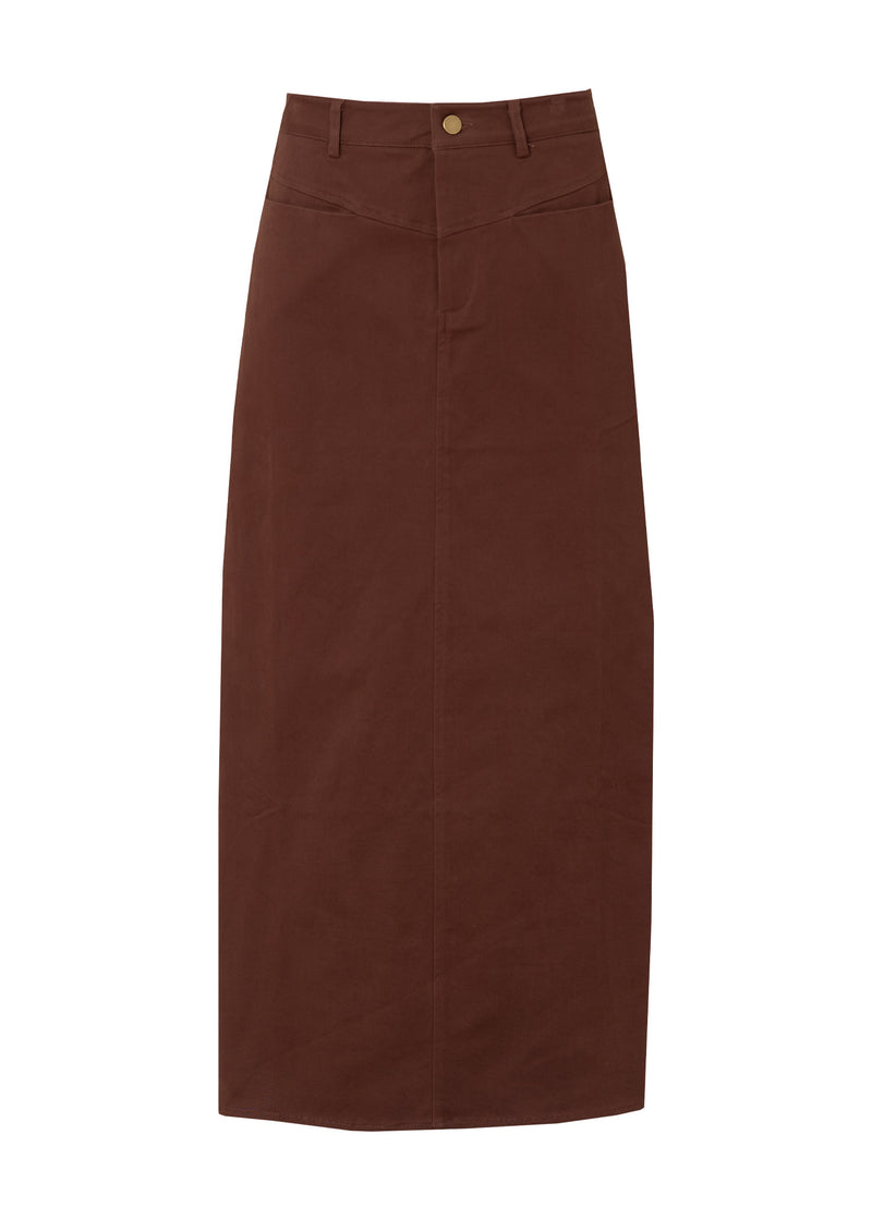 Brown Pocket Cargo Skirt