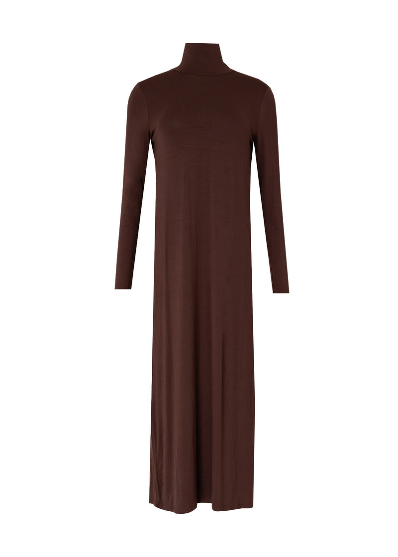 Brown Turtleneck Maxi Dress