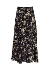 Cream Floral Ruched Skirt