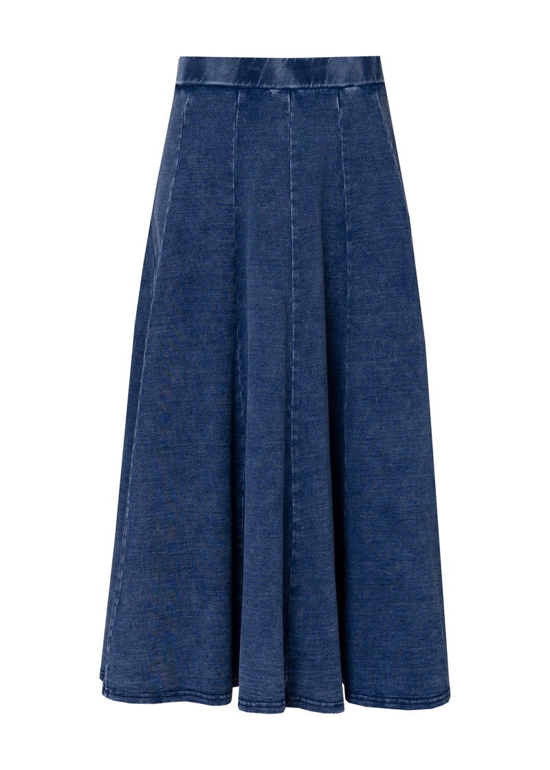 Dark Denim Swing Skirt