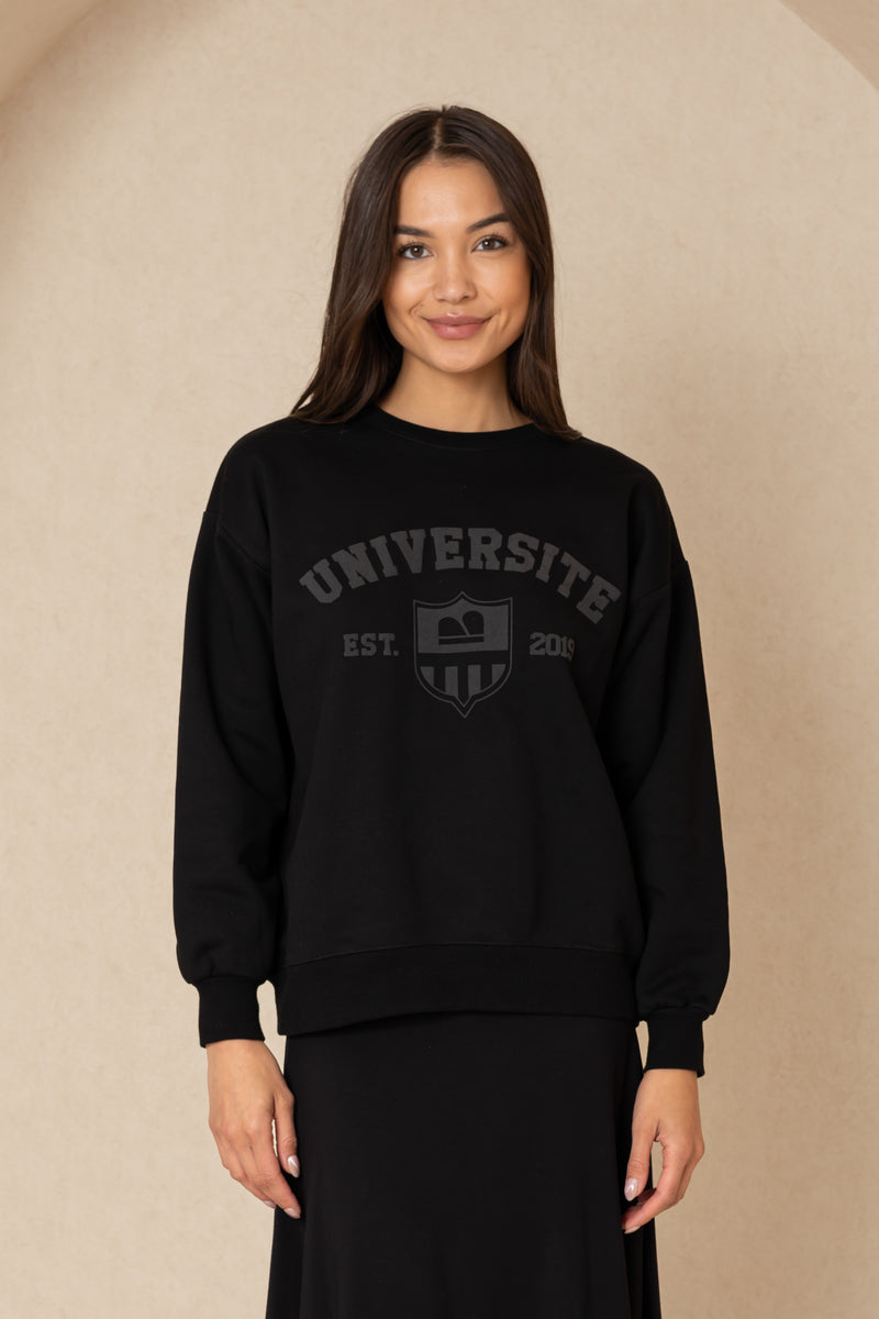 Black Universite Sweatshirt