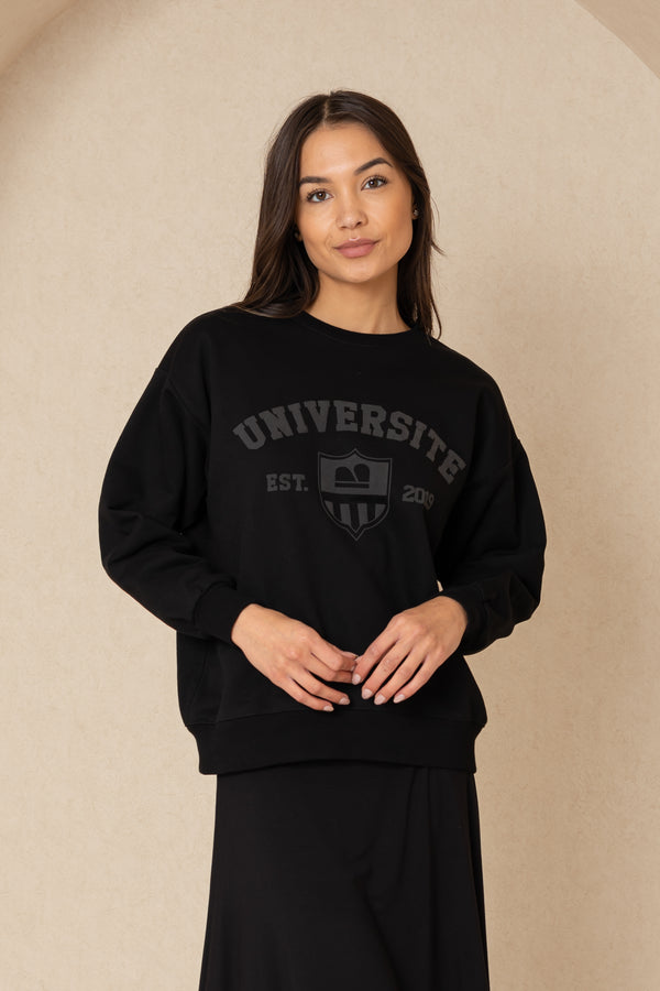 Black Universite Sweatshirt