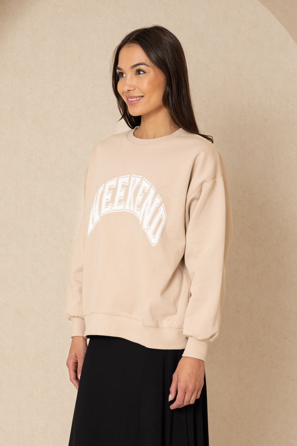 Tan Weekend Sweatshirt