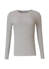 Grey Long Sleeve Ribbed Tee