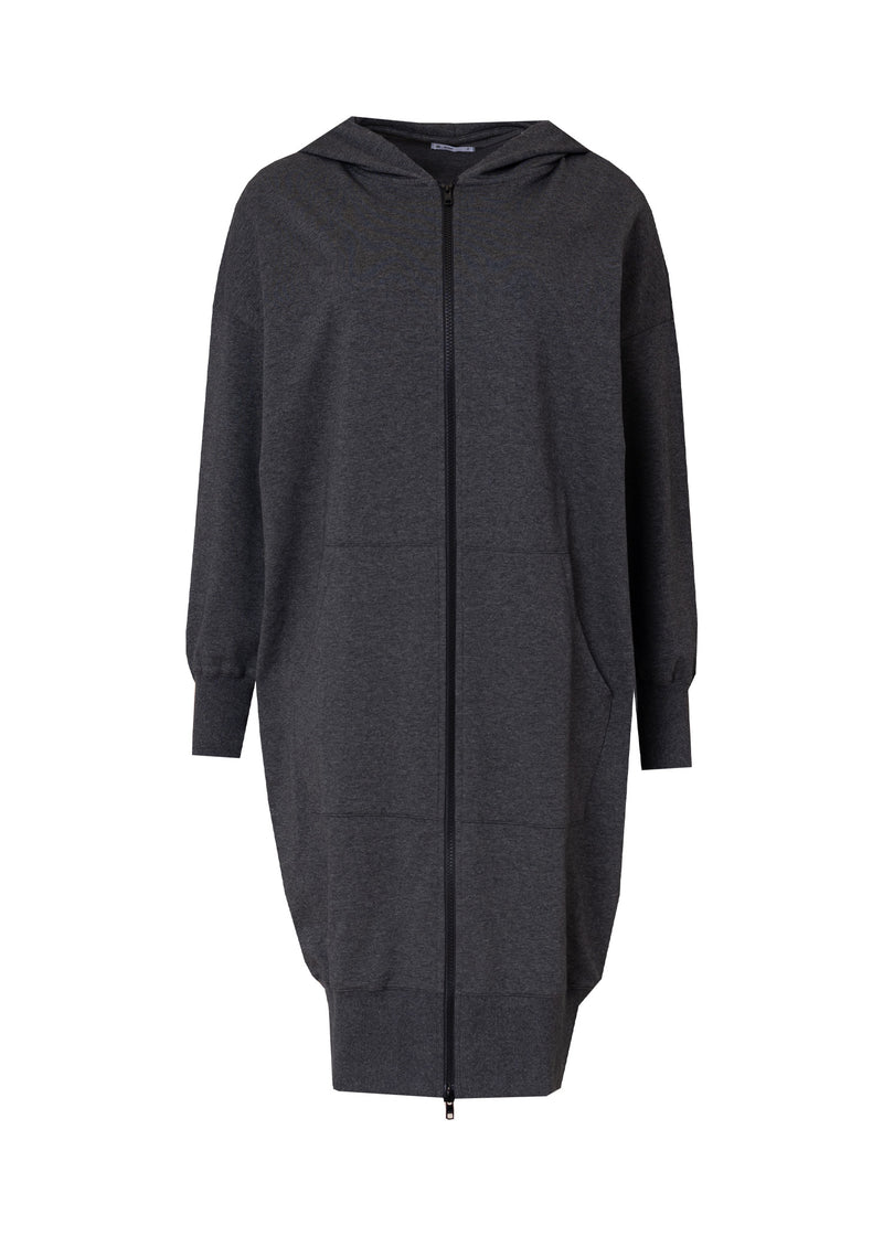 Grey Zipper Sweatshirt Dress