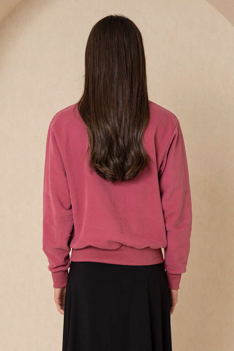 Raspberry Half Zip Sweatshirt