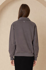 Grey Half Zip Sweatshirt