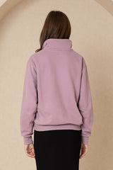 Lavender Half Zip Sweatshirt