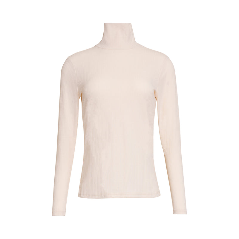 Ivory Textured Turtleneck