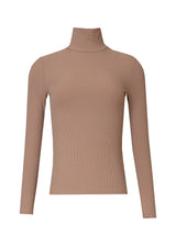 Light Brown Ribbed Turtleneck