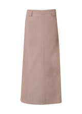 Light Brown Wool Everyday Maxi Skirt