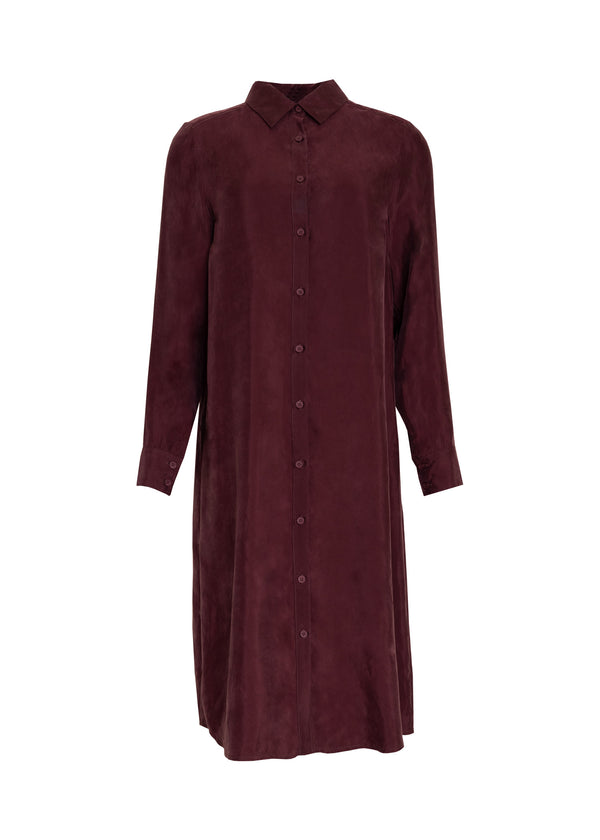 Maroon Shirt Dress