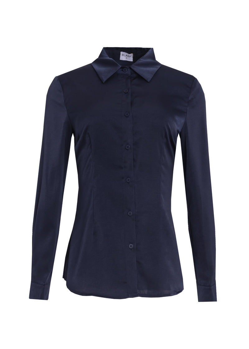 Navy Silk Blouse Set - sold separately