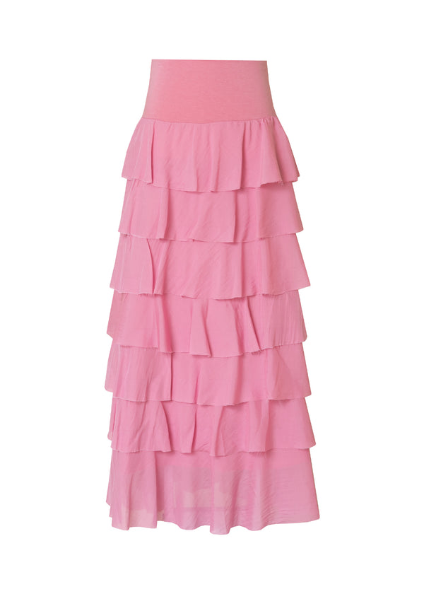 Pink Layered Ruffle Skirt