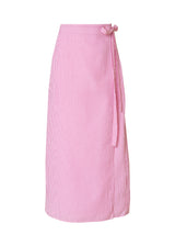 Pink Seersucker Wrap Skirt