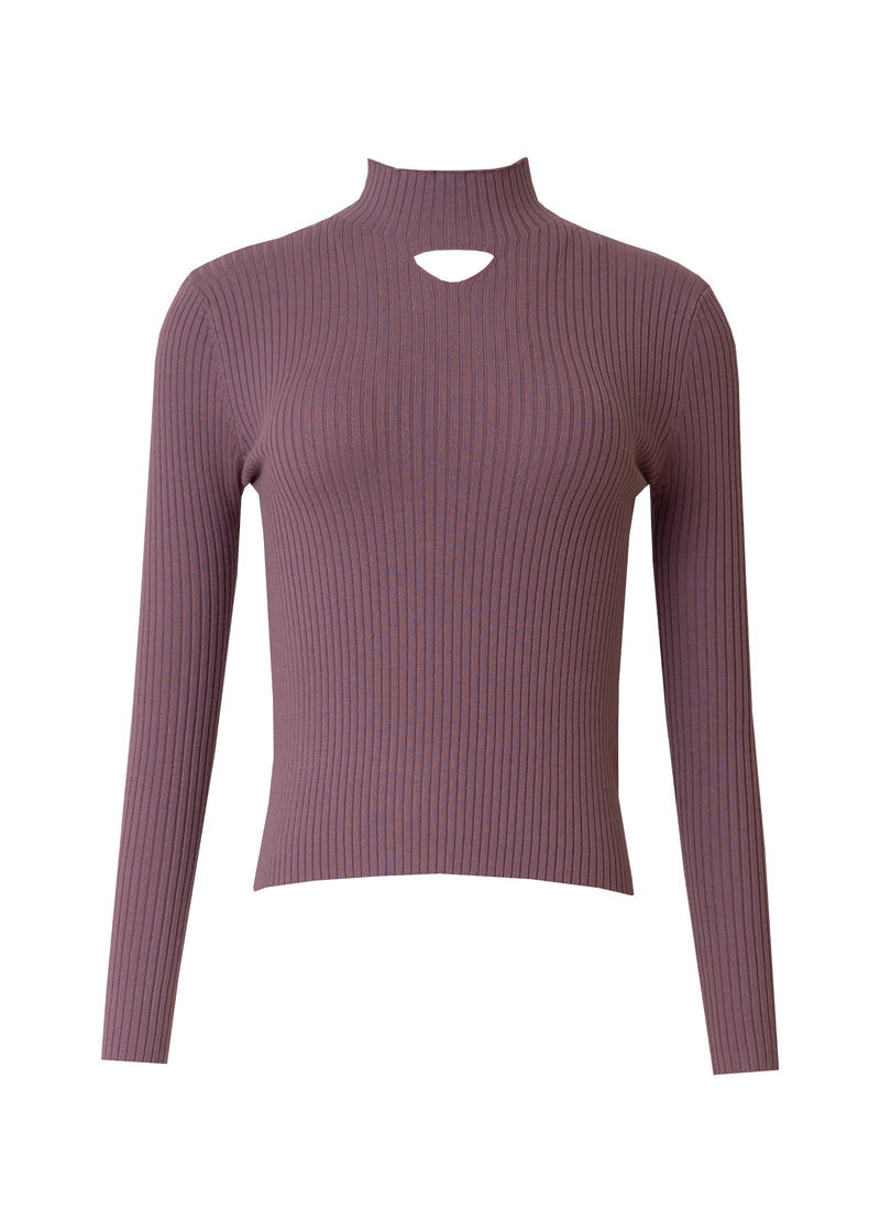 Purple Cutout Sweater