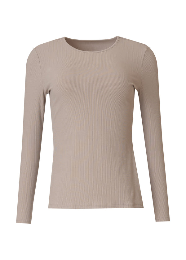 Tan Long Sleeve Ribbed Tee