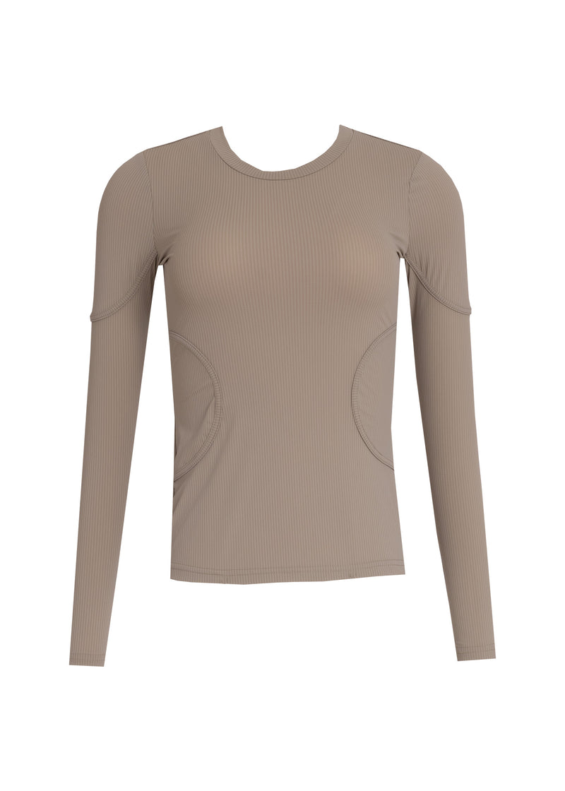 Taupe Stitched Sport Tee